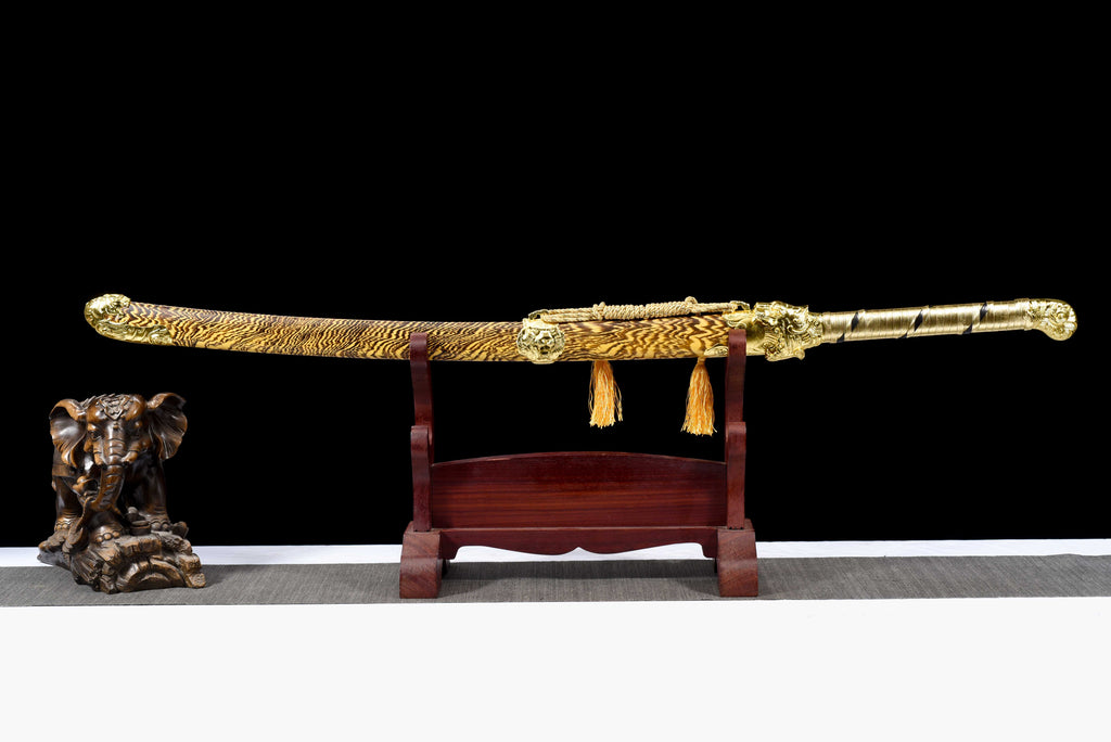 绣春刀"Tiger's Roar" Xiu Chun Dao - Ming Dynasty Chinese Sword, High Manganese Steel Modern Forged Blade, Alloy Fittings & Lacquered Wood Scabbard | Full-Tang Functional Collectible