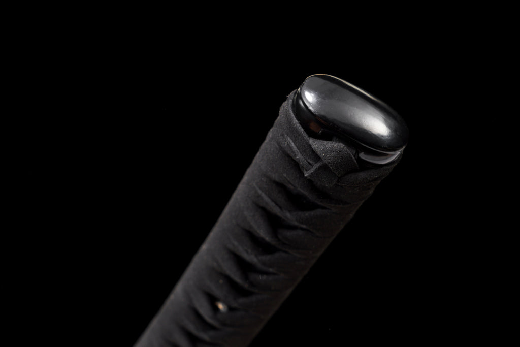 Tactical Katana with Titanium Coated Carbon Steel Blade - Anti-Rust & Scratch Resistant, Suede Wrap Handle, Wood & Kydex Sheath Combo