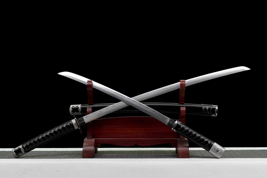 Samurai Katana Sword - "Wind Shadow Dual Blade" - High Manganese Steel Blade, Alloy Guard & Wood Handle