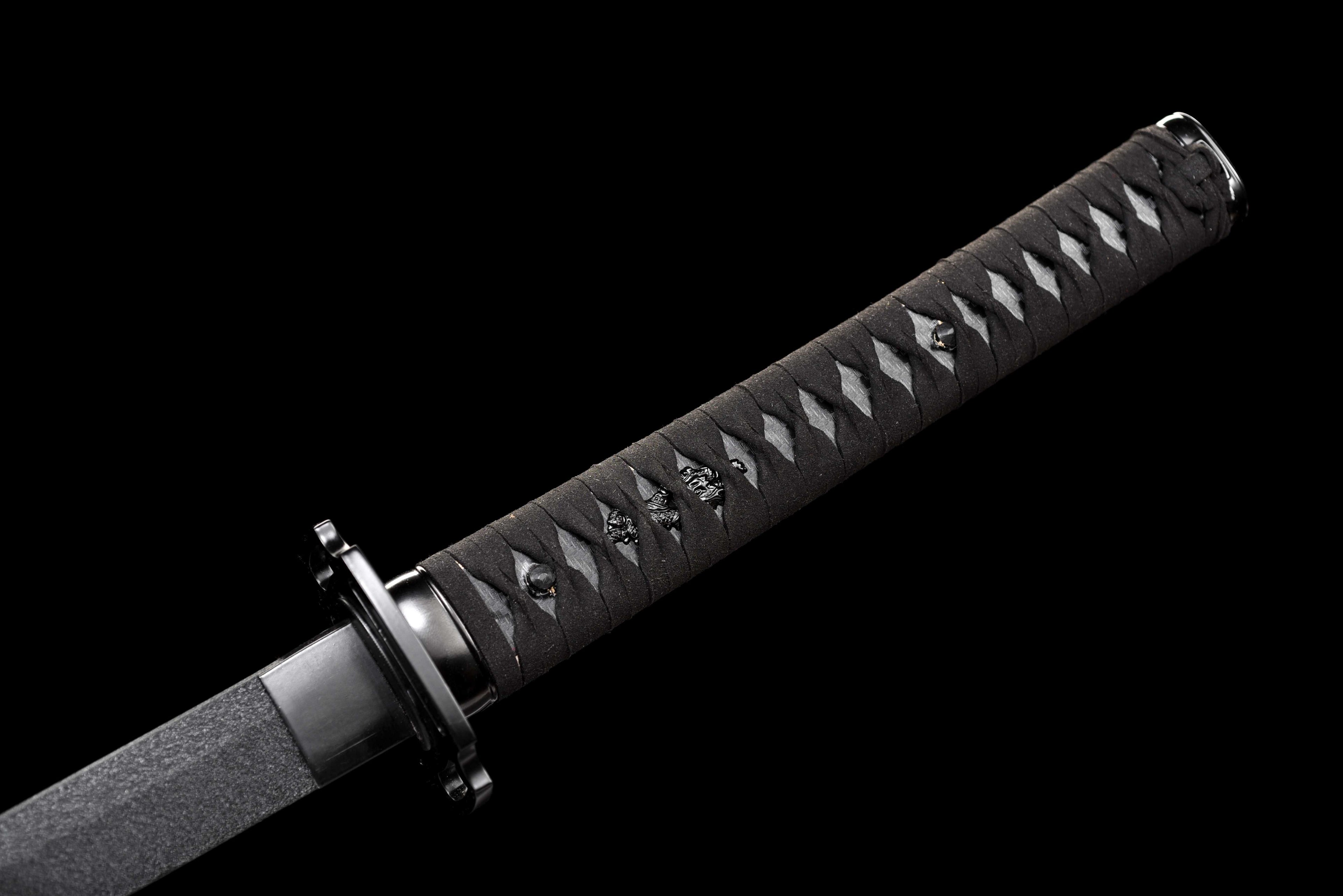 Tactical Katana - Ceramic Coated Carbon Steel Blade (Anti-Rust), Suede Cross Wrap Handle & Kydex Sheath | Full-Tang