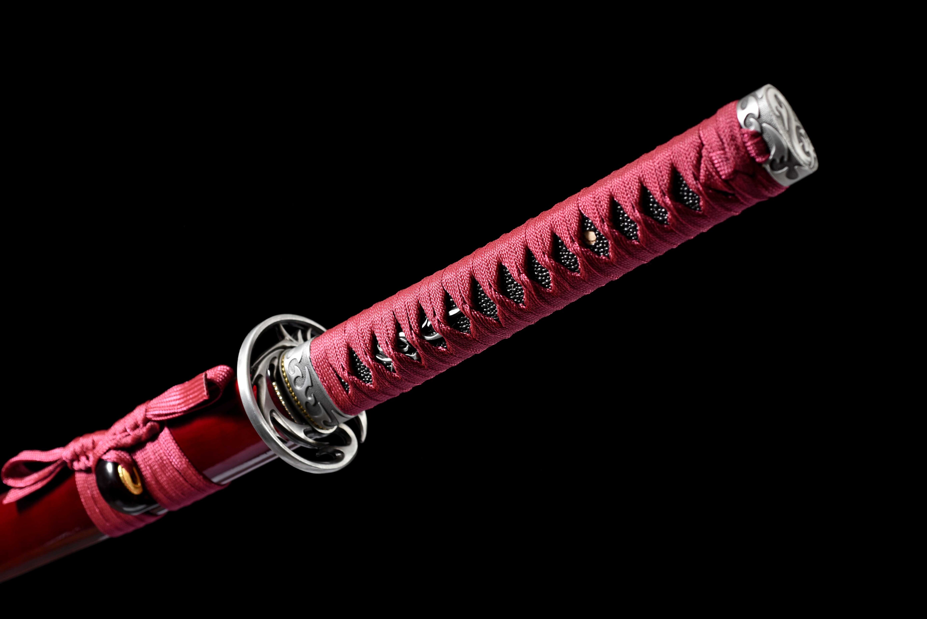 "Yinglong Dragon" Katana - Sharpened High Manganese Steel Blade, Gold-Plated Collar (Habaki), Alloy Tsuba & Lacquered Wood Scabbard | Full-Tang