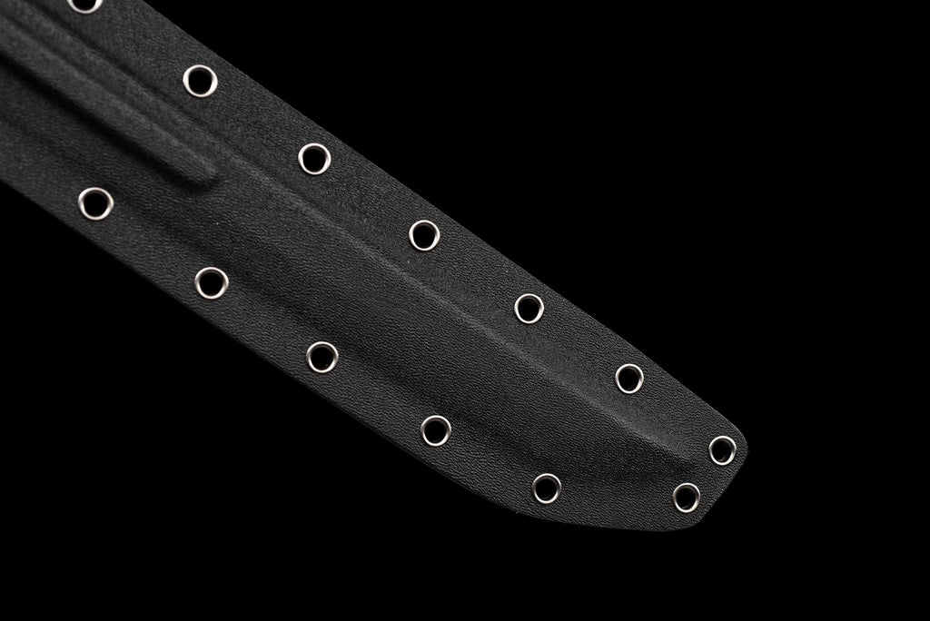 Tactical Katana - Titanium Plated Carbon Steel Blade (Anti-Rust/Scratch Resistant) | Suede Cross-Wrap Handle | Kydex Sheath | Full-Tang Construction