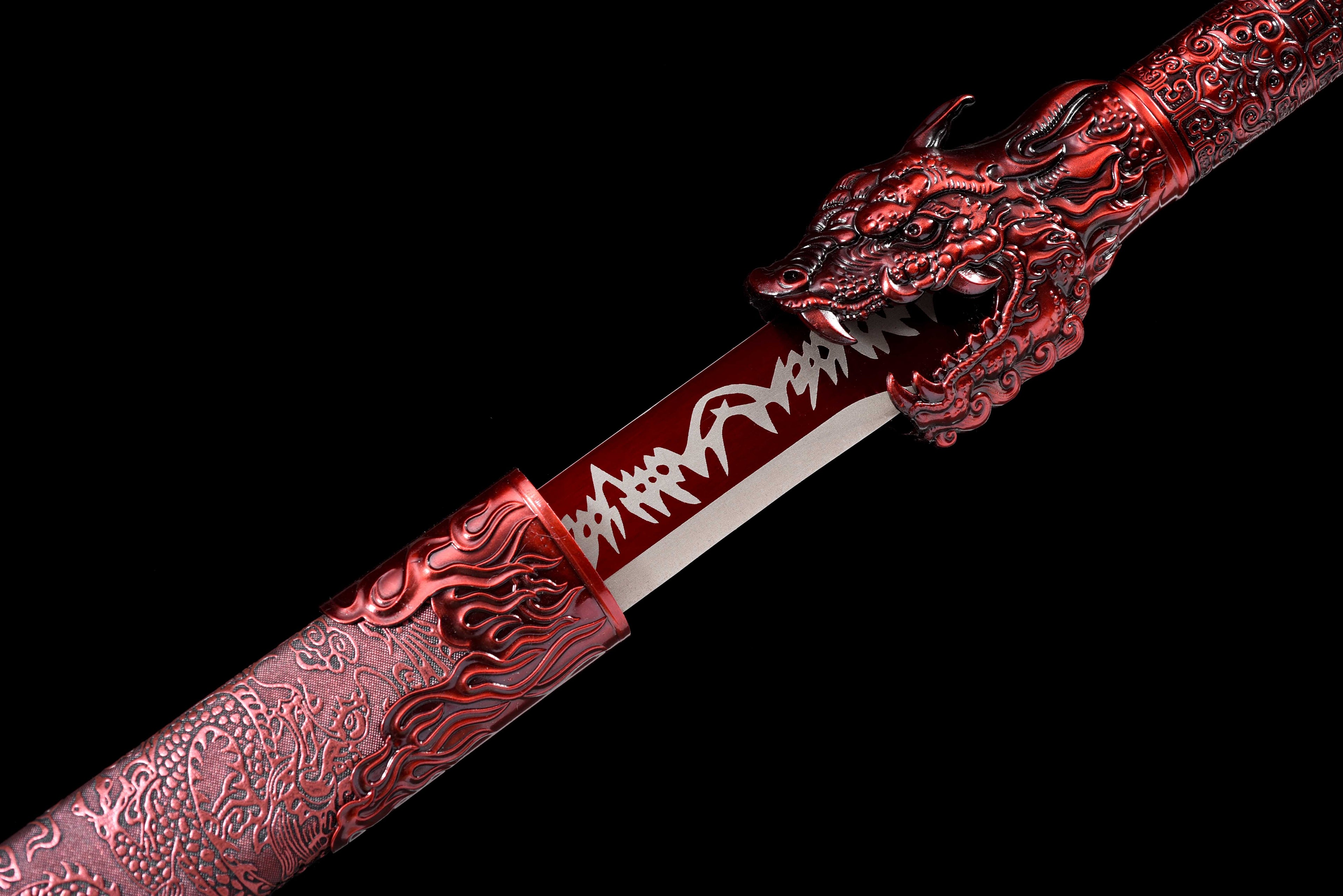 New 'Proud Dragon' Tang Dynasty Sword - Premium Ultra High Manganese Steel Blade, Functional Collectible