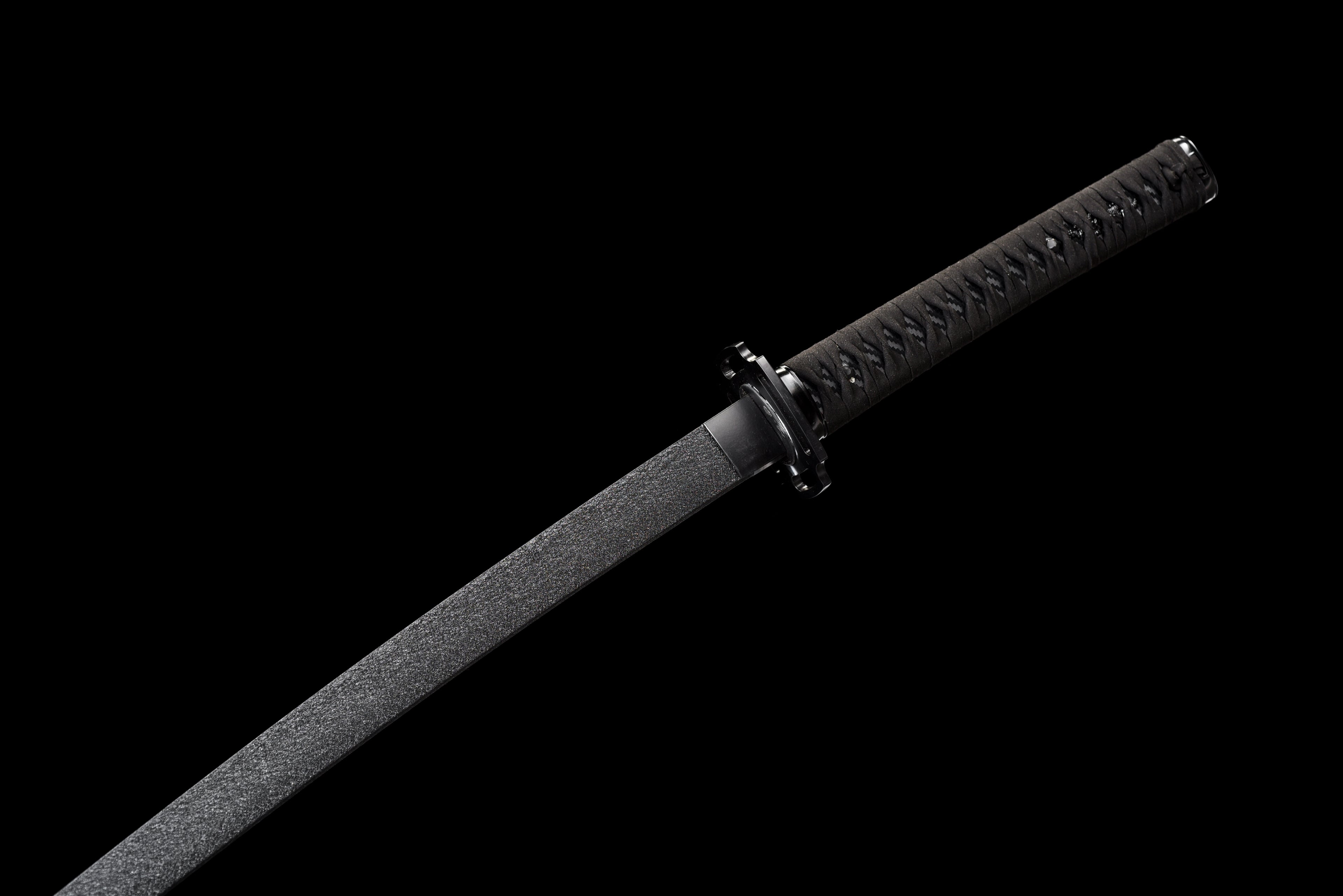 Tactical Katana - Ceramic Coated Carbon Steel Blade (Anti-Rust), Suede Cross Wrap Handle & Kydex Sheath | Full-Tang