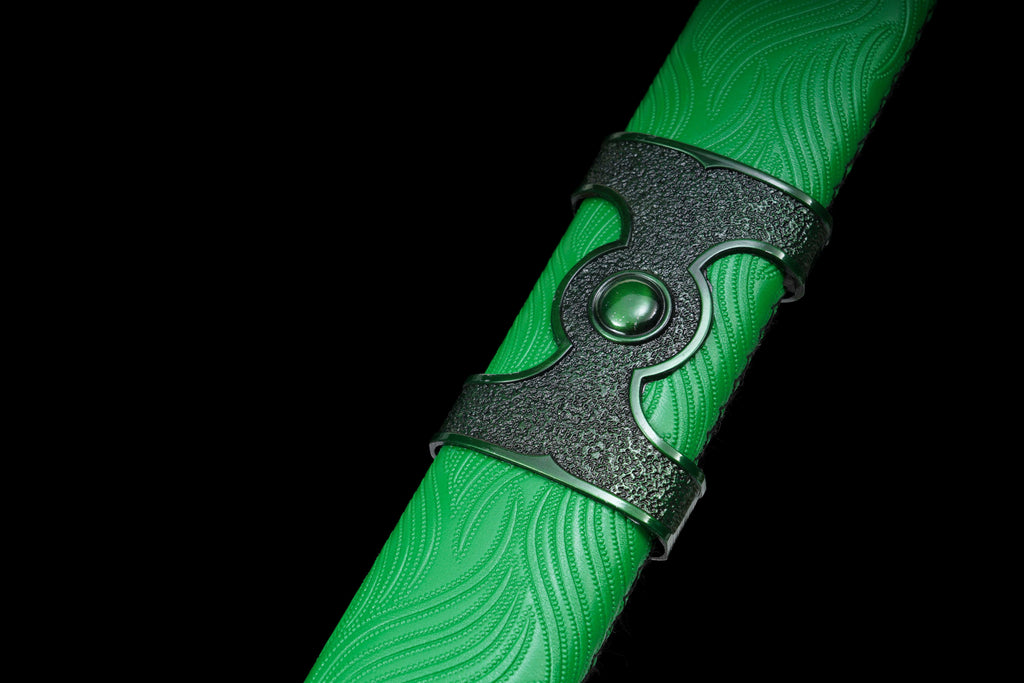 "Ursa Major" Tianji Chinese Straight Sword - Sharpened High Manganese Steel Blade, Full-Tang, Alloy Fittings & Leather-Wrapped Scabbard