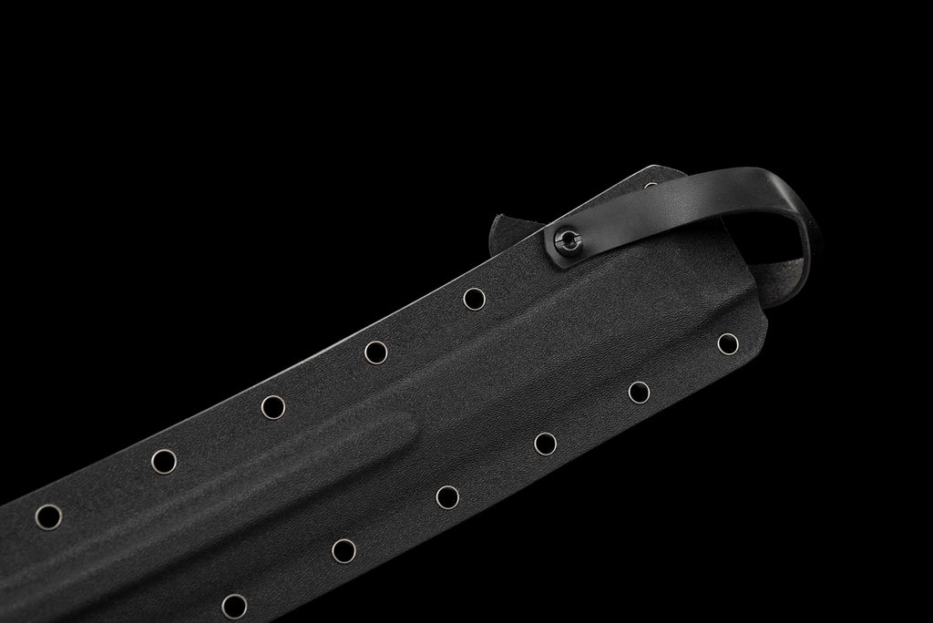 Tactical Katana - Ceramic Coated Carbon Steel Blade (Anti-Rust), Suede Cross Wrap Handle & Kydex Sheath | Full-Tang