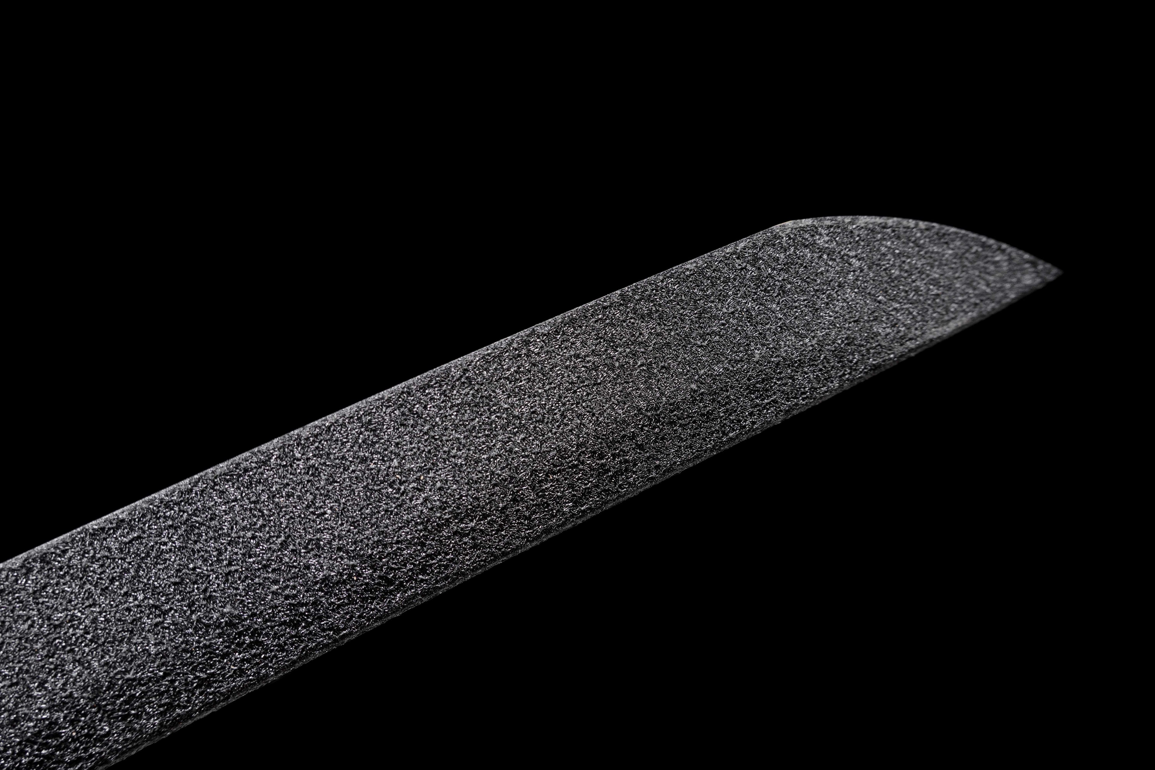 Tactical Katana with Ceramic Coated Carbon Steel Blade - Anti-Rust & Scratch Resistant, G10 Handle & Painted Wood Sheath