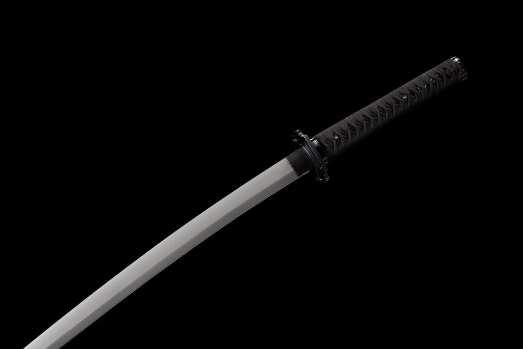 Tactical Katana - Titanium Plated Carbon Steel Blade (Anti-Rust/Scratch Resistant) | Suede Cross-Wrap Handle | Kydex Sheath | Full-Tang Construction