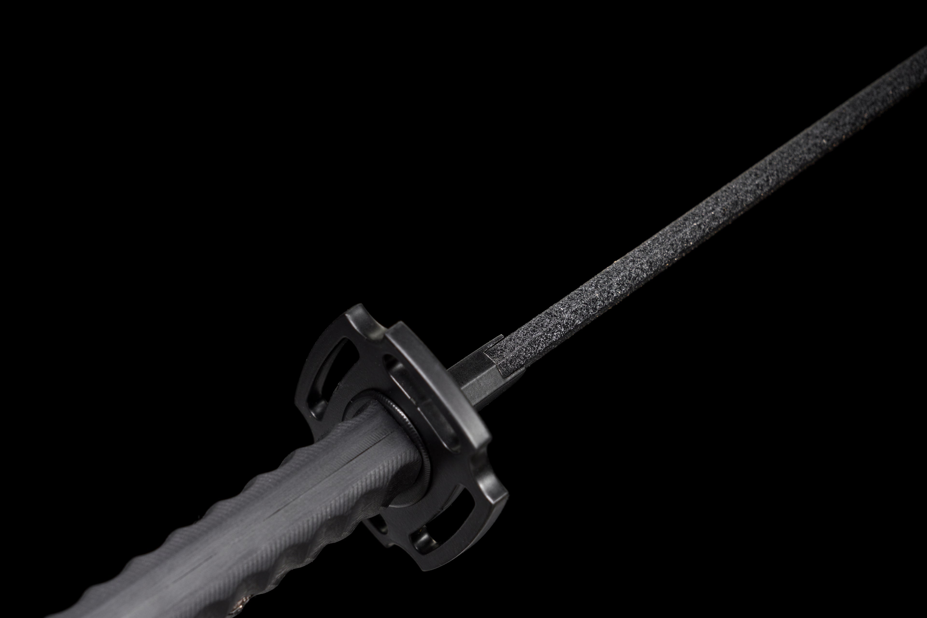 Tactical Katana with Ceramic Coated Carbon Steel Blade - Anti-Rust & Scratch Resistant, G10 Handle & Painted Wood Sheath