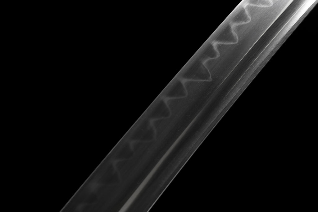 鎌蒼"Kurasama" Katana - T10 Clay Tempered Blade with Blood Groove & Hand-Polished Hamon, Alloy Tsuba, Lacquered Wood Saya | Full-Tang ﻿