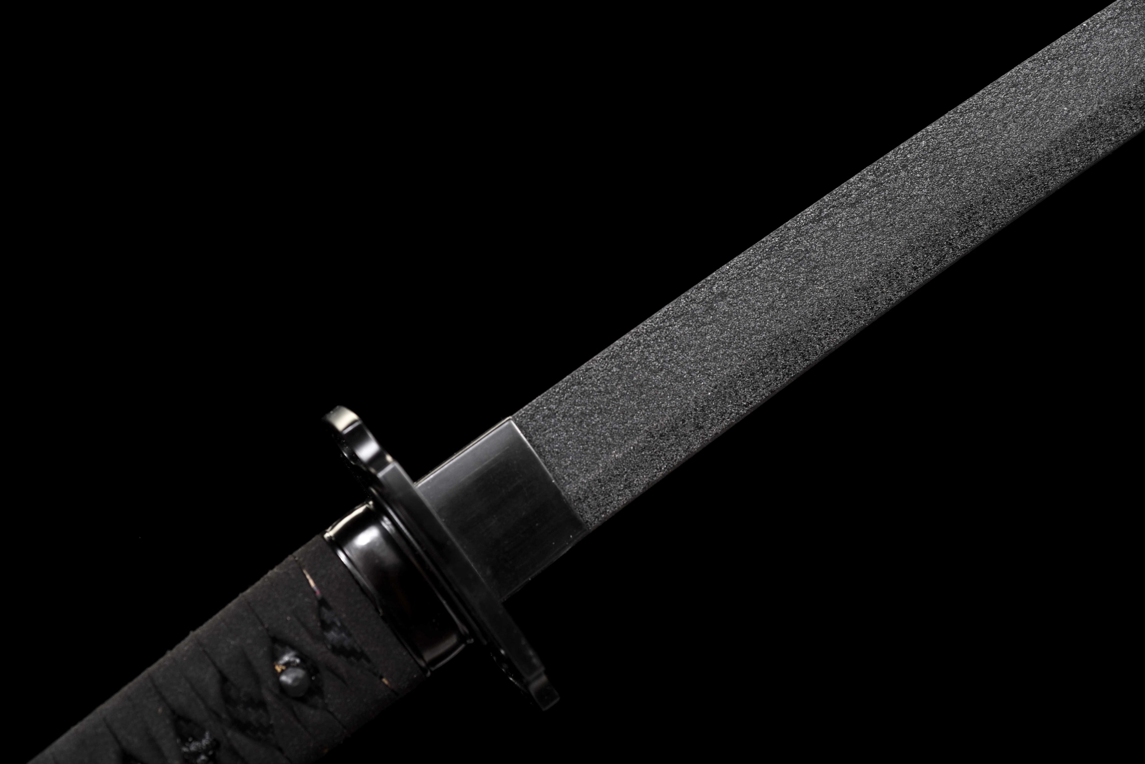 Tactical Katana - Ceramic Coated Carbon Steel Blade (Anti-Rust), Suede Cross Wrap Handle & Kydex Sheath | Full-Tang