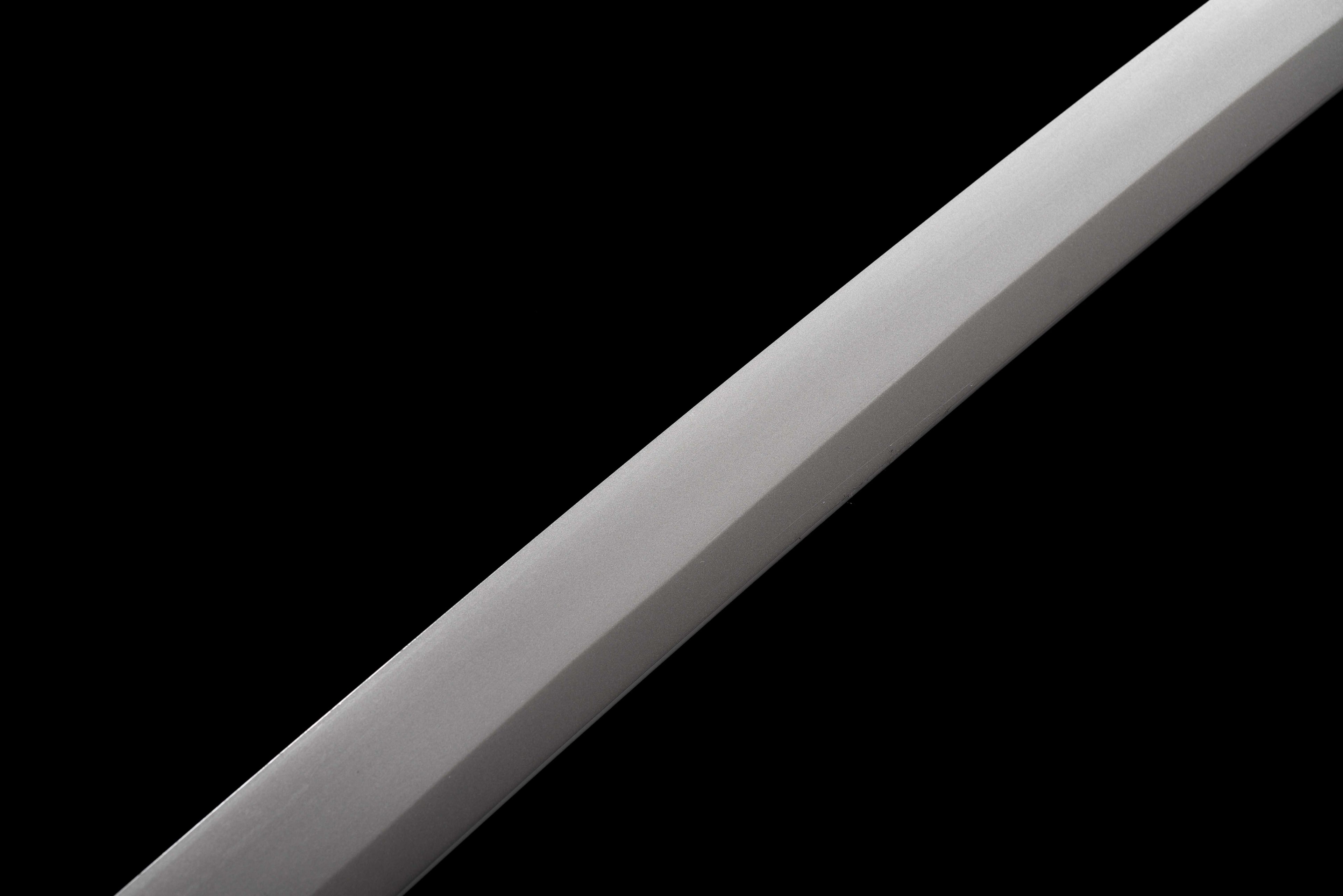Tactical Katana - Titanium Plated Carbon Steel Blade (Anti-Rust/Scratch Resistant) | Suede Cross-Wrap Handle | Kydex Sheath | Full-Tang Construction