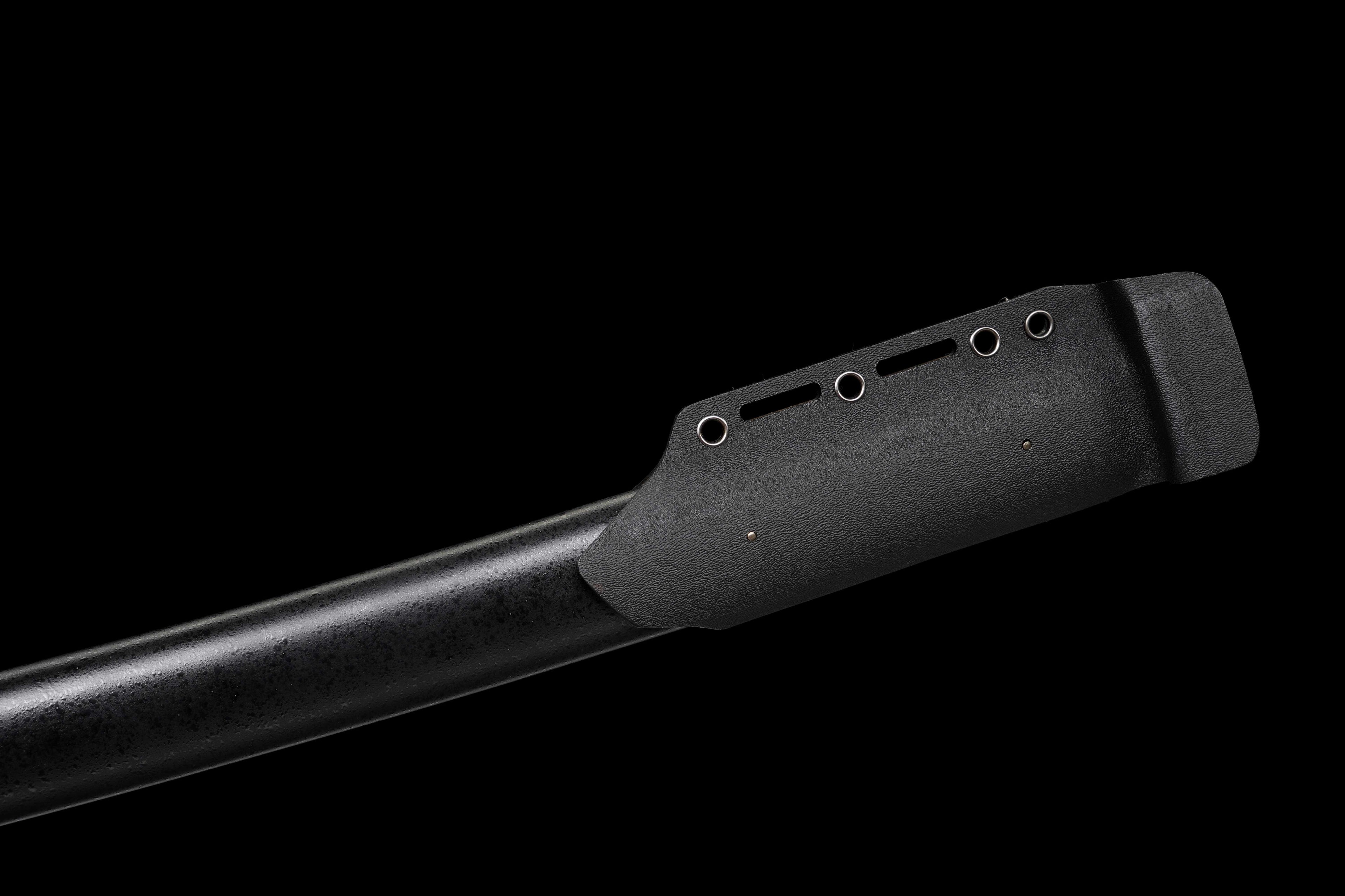 Tactical Katana with Titanium Coated Carbon Steel Blade - Anti-Rust & Scratch Resistant, Suede Wrap Handle, Wood & Kydex Sheath Combo