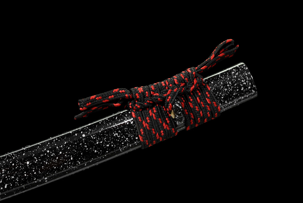 鎌蒼"Kurasama" Katana - T10 Clay Tempered Blade with Blood Groove & Hand-Polished Hamon, Alloy Tsuba, Lacquered Wood Saya | Full-Tang ﻿